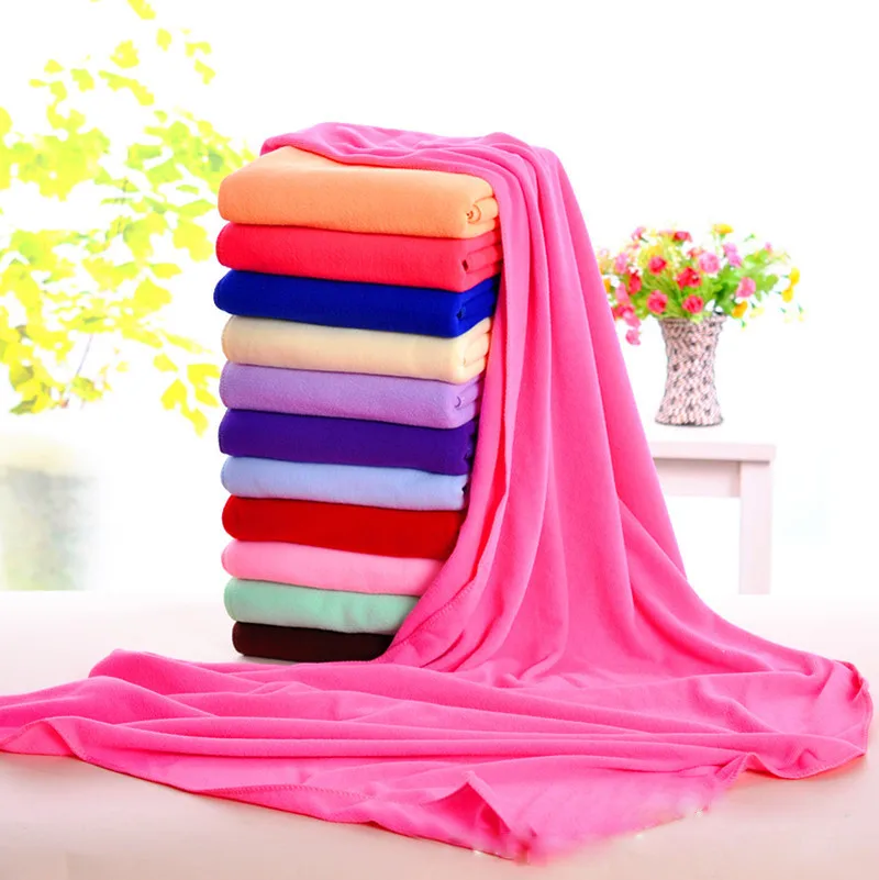 home Colorful 70x140cm Absorbent Microfiber Drying Bath Beach Towel Washcloth Swimwear Shower^20