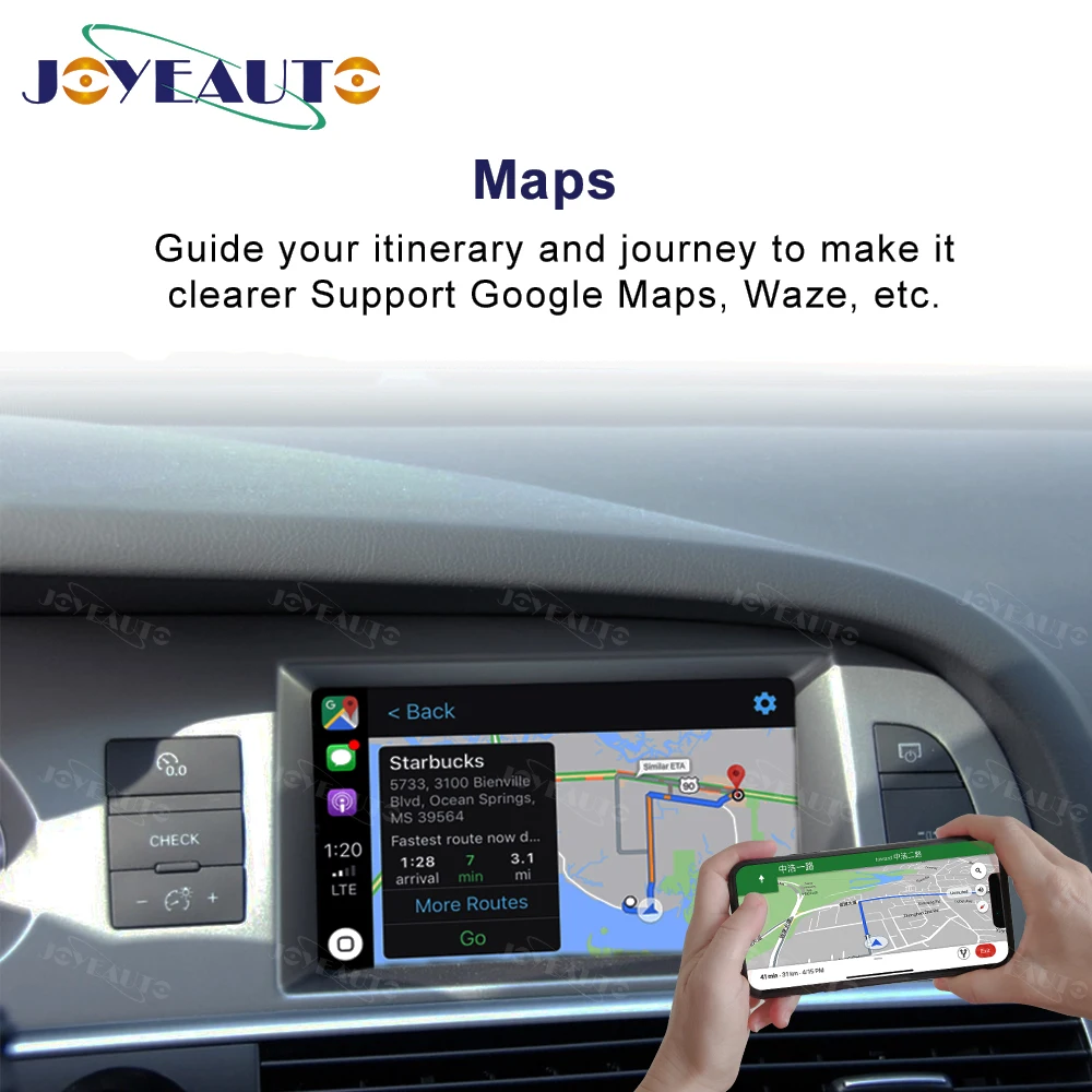 Joyeauto беспроводной Apple Carplay для Audi MMI 2G обновленный Android Mirroring Wi-Fi автомобиль играть Поддержка спереди/сзади камеры