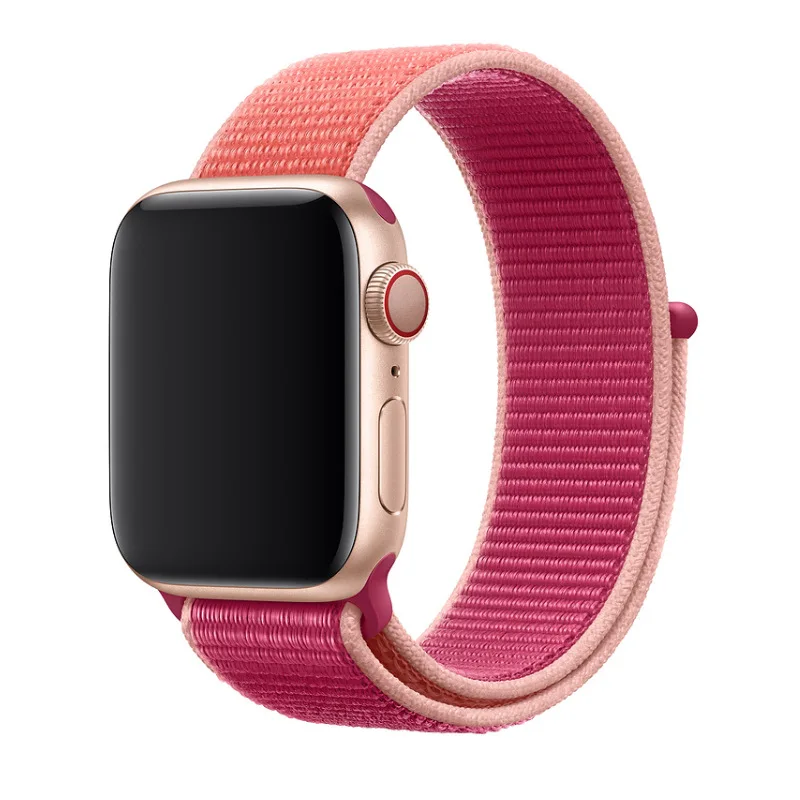 Ремешок для наручных часов Apple Watch 4 5 серии 3/2/1 38 мм 42 мм мягкий нейлон дышащий сменный ремешок Спортивные петли для наручных часов iwatch серии 4 40 мм 44 мм - Цвет ремешка: 36