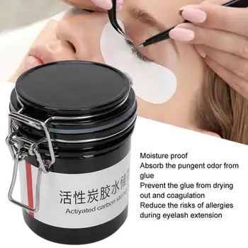 

2pcs Sealed Activated Carbon Eyelash Extension Glue Storage Jar Glue Storage Tank Container Makeup Tool Kits