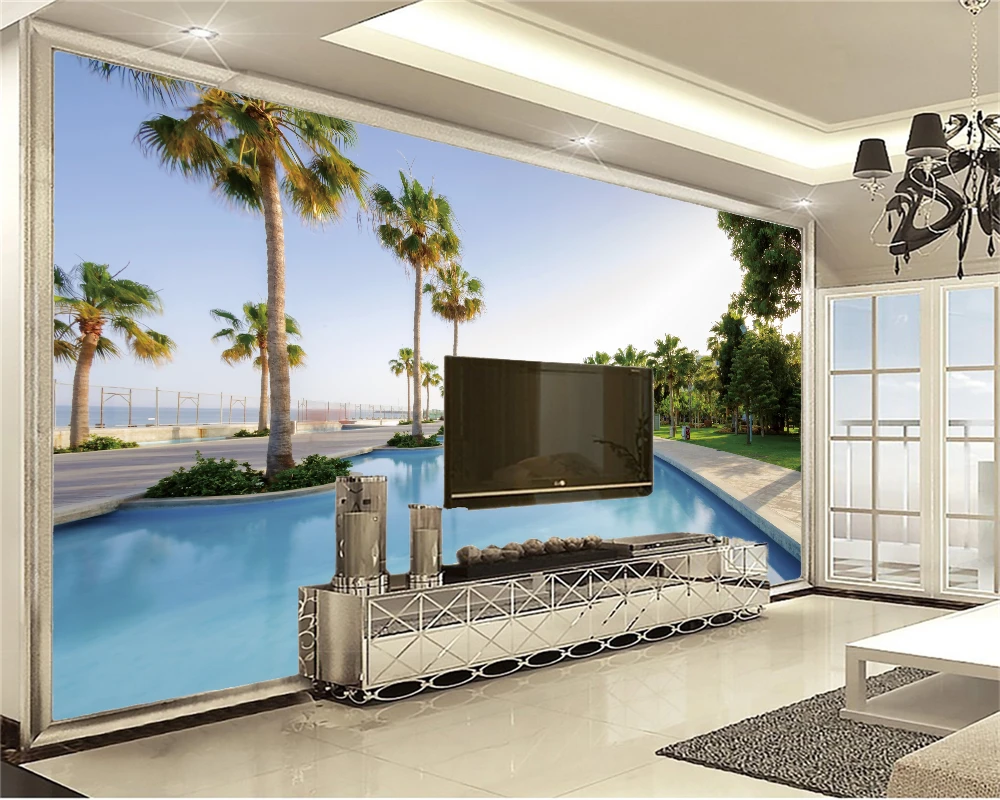 3d обои любого размера на заказ красивый бассейн ландшафт домашний декор гостиная