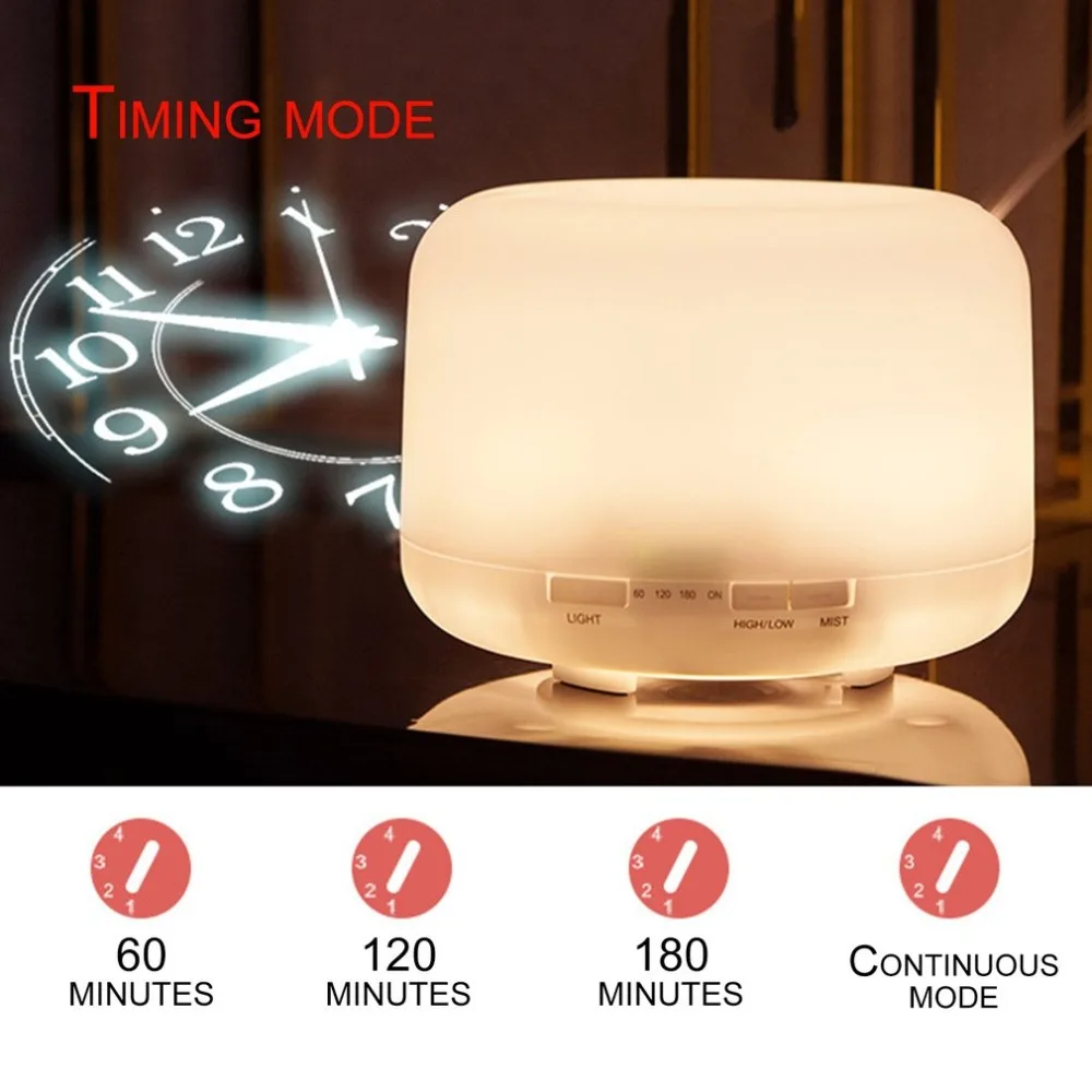 

Ultrasonic Humidifier 500ml Mist Diffuser Sprayer Office Home Desktop Purifier Night Light LED Air Humidifier Mute Operation