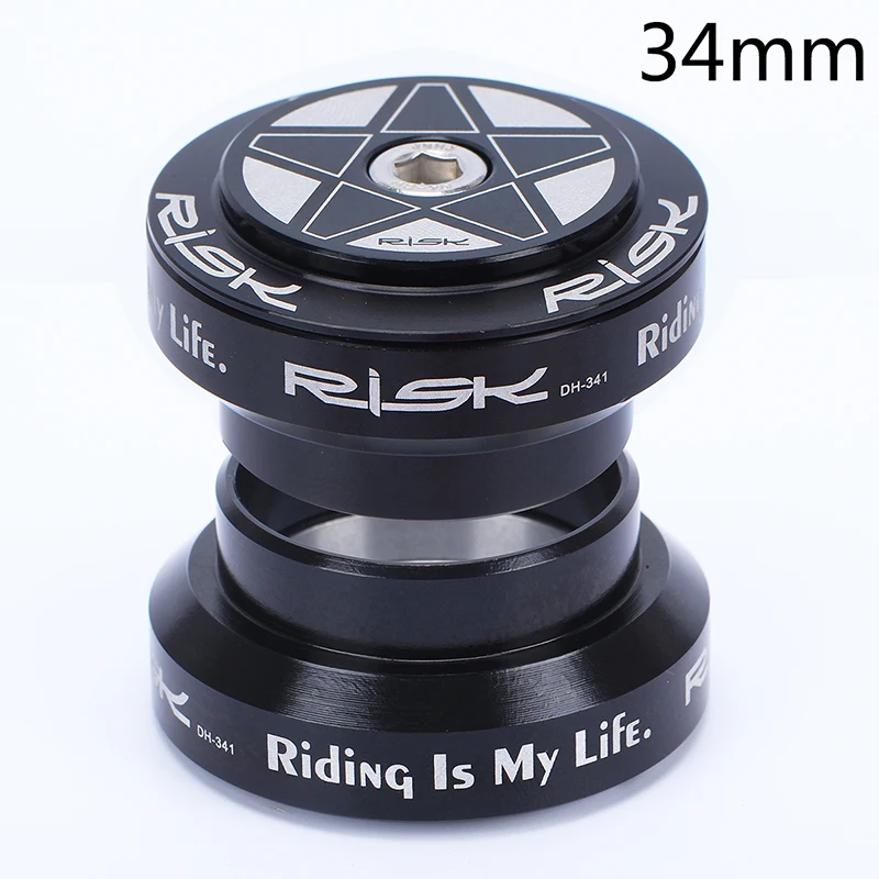 

Aluminum Alloy 34mm Bike External Headset 2 Colors MTB Road Bicycle 28.6mm (1 1/8") Straight Steerer Fork Bearings Headset 106g