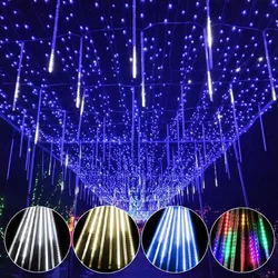 30CM/50CM Waterproof LED Meteor Shower Rain Lights Falling String Lights for Outdoor Home Garden Wedding Party Holiday