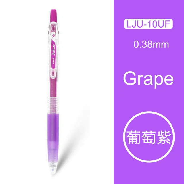 1 штука, Япония, одна ручка Pilot Juice, 0,38 мм, гелевая ручка, 24 цвета, для школы, офиса, канцелярские принадлежности, LJU-10UF - Цвет: Grape