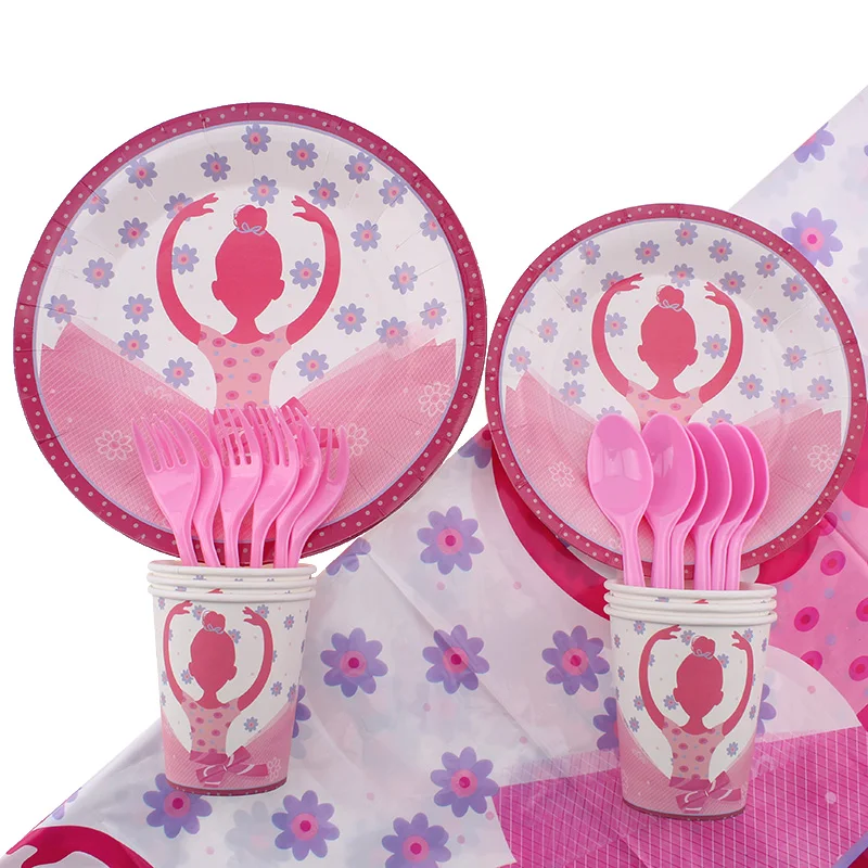 31pc/set Ballet Theme Party Tableware Baby Shower Birthday Decoration