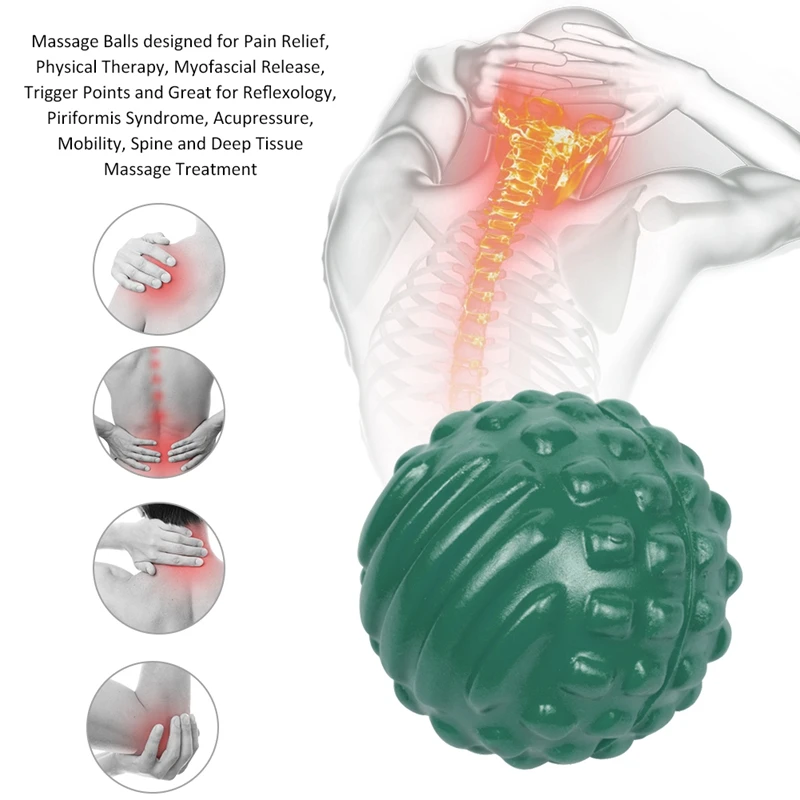 ПУ пена Bump Fascia мяч для расслабления мышц фитнес-мяч для массажа водонепроницаемый и легко чистить здоровье мяч-красный