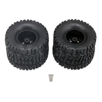 

Mxfans 2 Pieces Black RC1:16 Rubber Tire & Wheel Rims for WPL B14 B24 Model Car