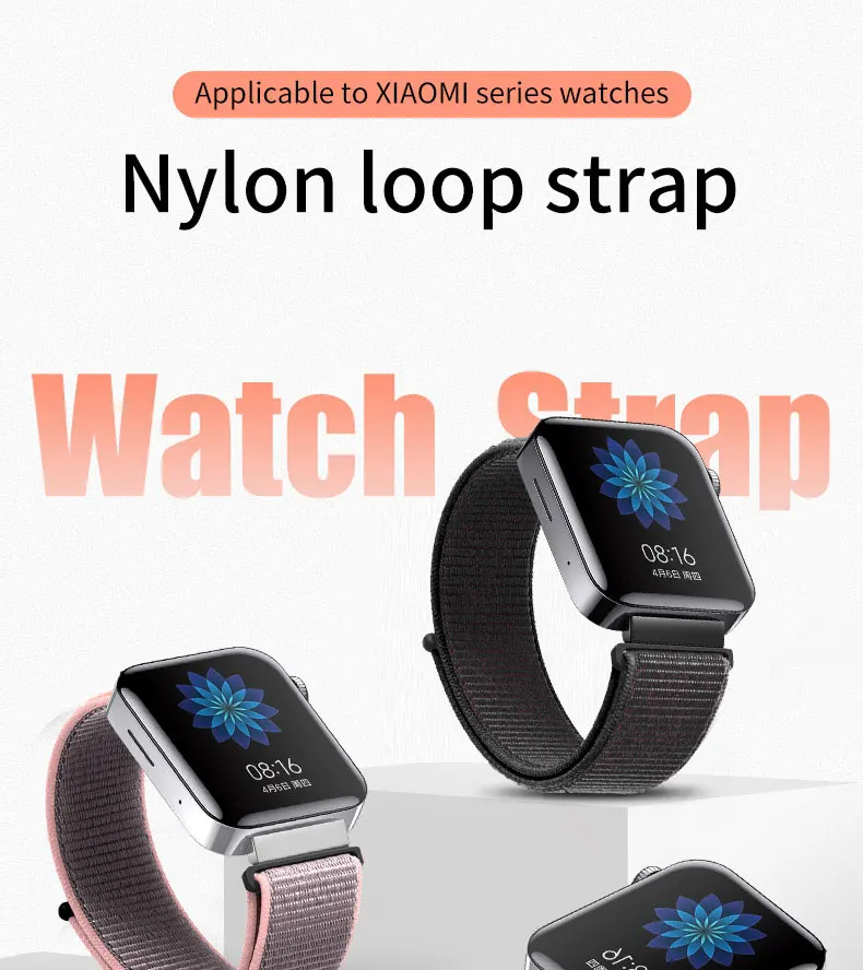 18 мм нейлоновый ремешок для часов xiaomi smart watch нейлоновый мягкий дышащий сменный ремешок Спортивная петля для часов mi аксессуары