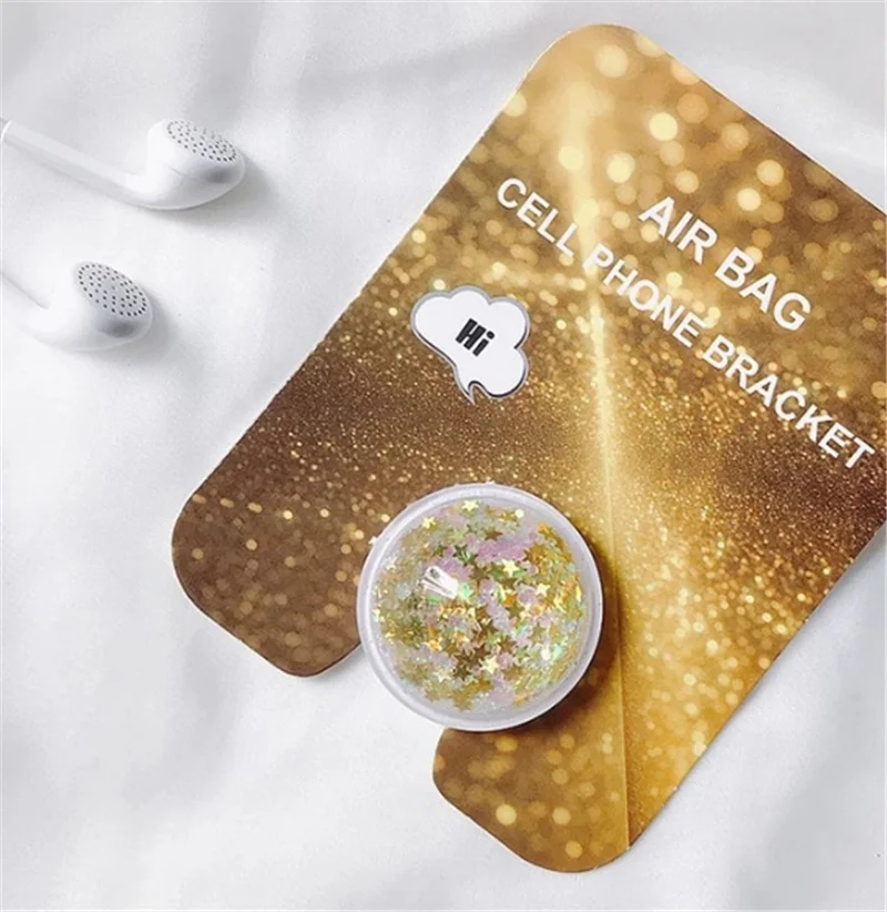 3D Блестящий жидкий зыбучий песок держатель для телефона универсальный держатель для мобильного телефона для IPhone samsung huawei Xiaomi Redmi держатель для смартфона - Цвет: gold