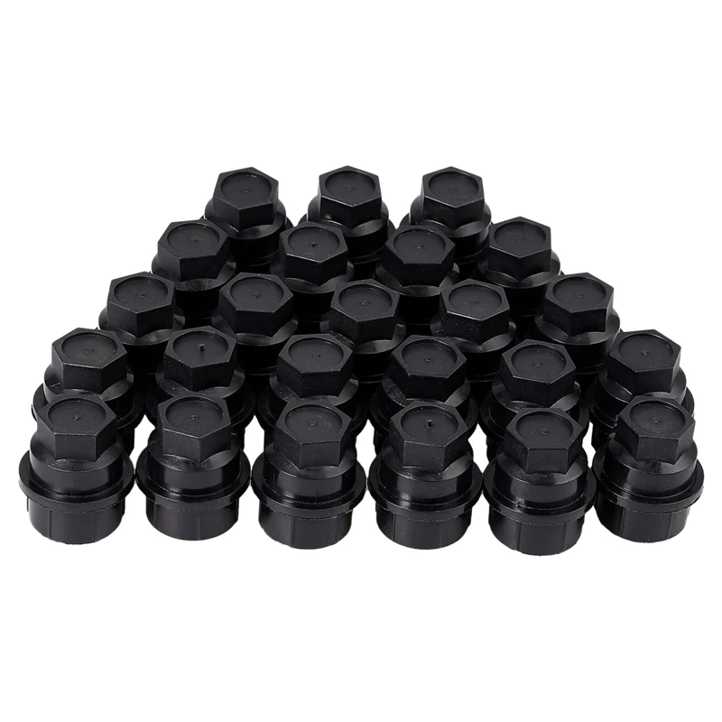 24Pcs Black Wheel Lug Nut Caps for GM 15646250 / 99956.1 Wheel Nut