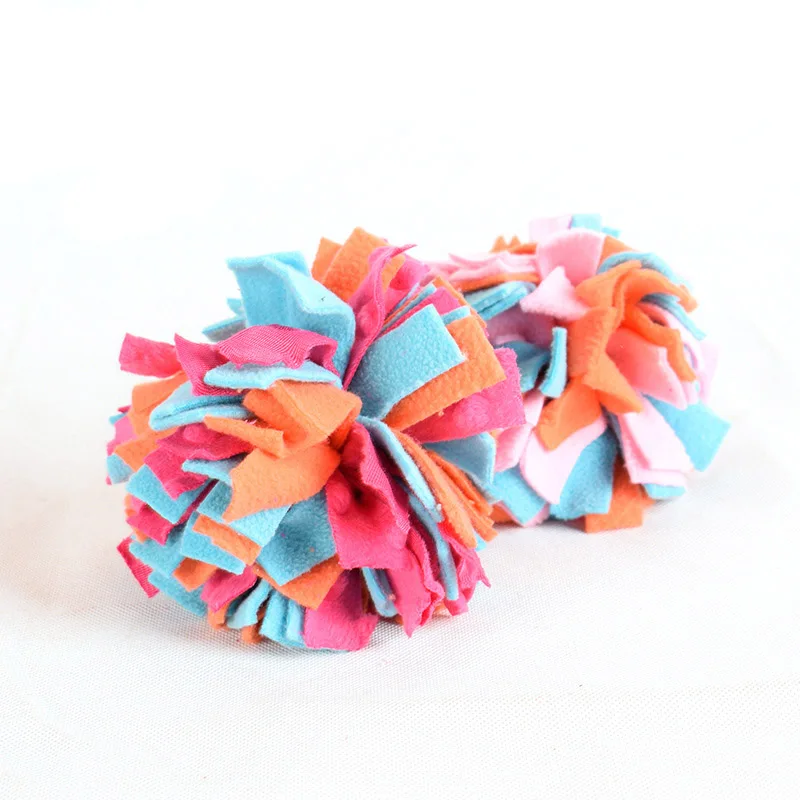 Cloth Strap Dog Ball Toy, Interactive Colorful Pet Toy For Boredom Bite-resistant Chew Toy