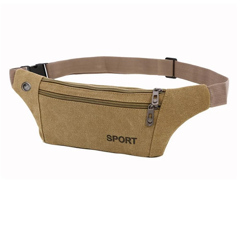 de estilo deportivo informal para hombre y mujer, bolsos de pecho antirrobo de lona, para correr, con cremallera|Riñoneras| - AliExpress