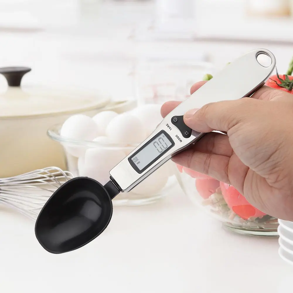

500g/0.1g Stainless Steel Digital Spoons Scales Electronic Scales Kitchen Measuring Spoons Weight LCD Display Food Scales