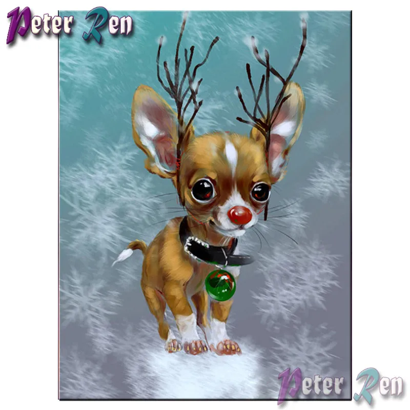 

5d Cartoon dog deer diamond Painting Cross Stitch DIY full Square\Round Embroidery Rhinestone picture Handmade Children gift