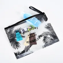 Дорожная ПВХ водонепроницаемая прозрачная багажная сумка Средняя и маленькая косметичка Повседневная жизнь офисная сумка для хранения файлов с логотипом