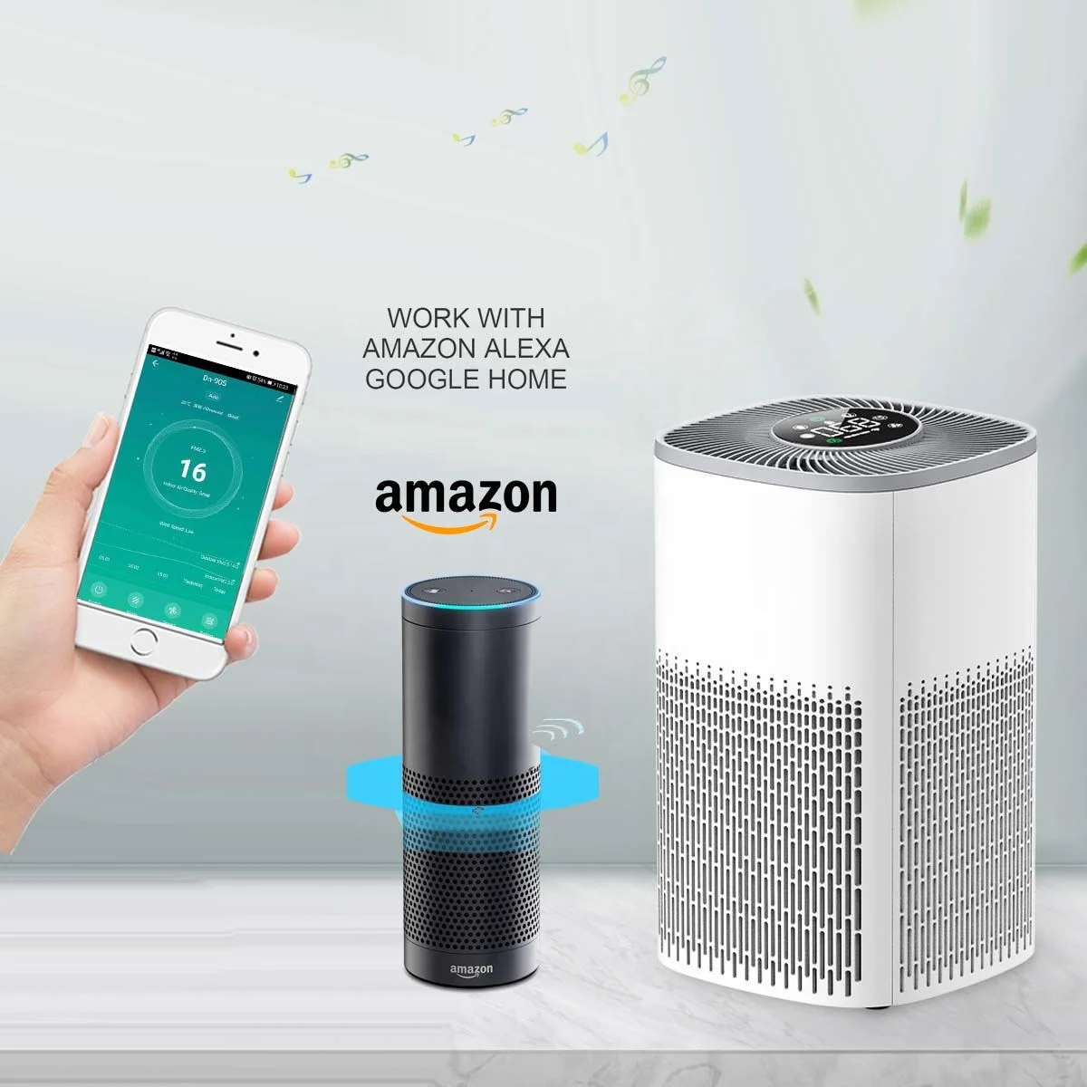 Xiaomi Air Purifiers for Home Bedroom, Allergen Removal, Smart WiFi Alexa,  Large Room Air Purifier Ultra Quiet Auto, PM2.5 Air Quality, HEPA Filter