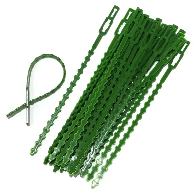 30 Darabos Újrafelhasználható Kerti Kábelkötegek Növényi Tartó Cserjék Rögzítőfa Reteszelő Nylon Állítható Műanyag Szerszámok 23/17/13 Cm - Image 4