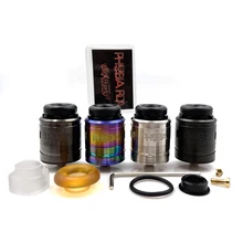 Phobia V2 RDA 24mm Atomizer 1ml Easy To Build Single Coil or Dual Coils 8.8mm Deep Juice Tank Fit 810 Resin Drip Tip Box Mod