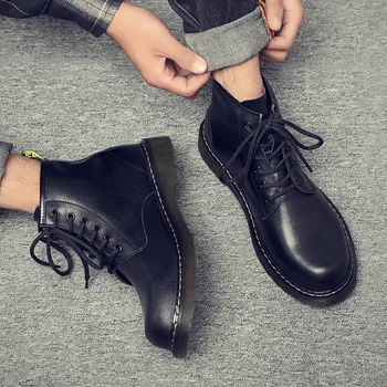 

Martin winter boots male 6 hole help put boots and velvet black boots England the wind warm boots leather boots