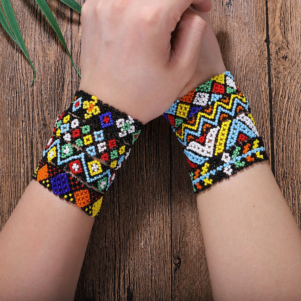 New Bohemian Square Beaded Bracelets Bangles For Women Fashion Multicolor Friendship Bracelets Bangles Wedding Party Gift Travel Charm Bracelets Aliexpress