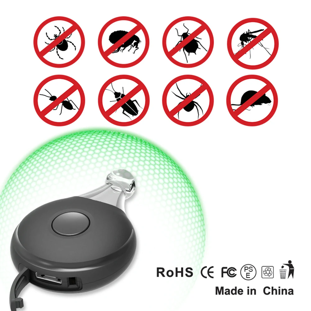 Eliminador de pulgas ultrasónico para mascotas, repelente de piojos y garrapatas para perros y gatos, herramientas de limpieza USB, productos de Control de plagas para el hogar
