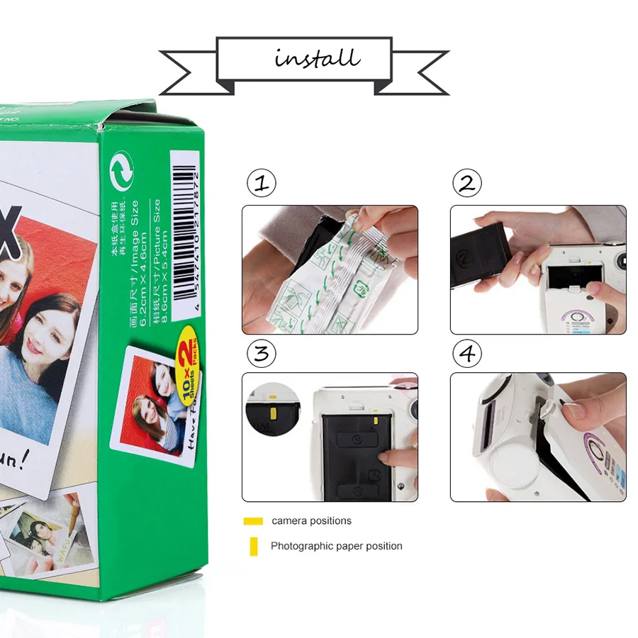 Для Fujifilm Instax Mini 9 8 пленка белая кромка 20-200 листов фотобумага для Fuji Instax Mini 8/7 s/25/50/90
