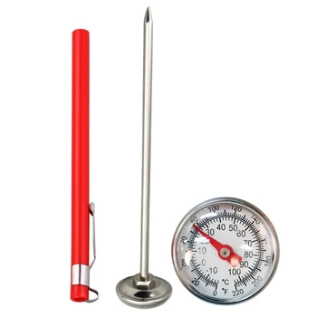 

Mechanical Meat Milk Thermometer 5" Stainless Steel Probe Kitchen Food Thermometer for Turkey BBQ