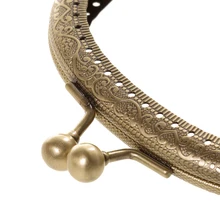 

2 Pieces Sew In Coin Bag Evening Purse Metal Frame Handbag Clasp Fastening, Mixed Sizes 10.5cm 12.5cm