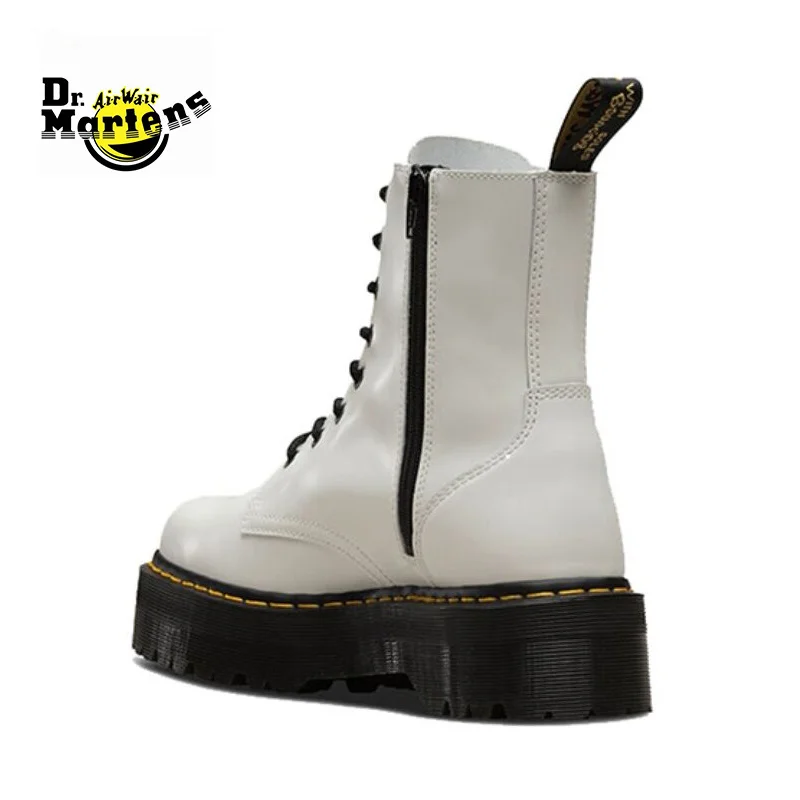 Dr.Martens Botines con cremallera lateral y parte inferior gruesa para  mujer, botines femeninos con plataforma de cuero, planos informales, a la  moda|Botas hasta el tobillo| - AliExpress