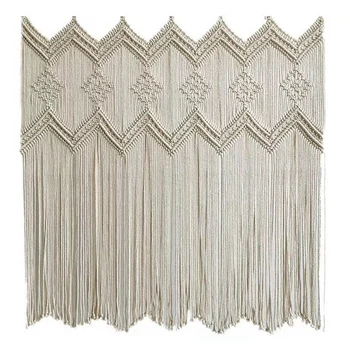

Wall Hanging Woven Curtain Bohemian Boho Chic Handwoven Tapestry Wall Decor for Doorway Window Wedding Background