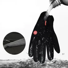 Непромокаемые зимние перчатки унисекс для езды на велосипеде, теплые перчатки для сенсорного экрана, ветрозащитные, Нескользящие, 3 цвета