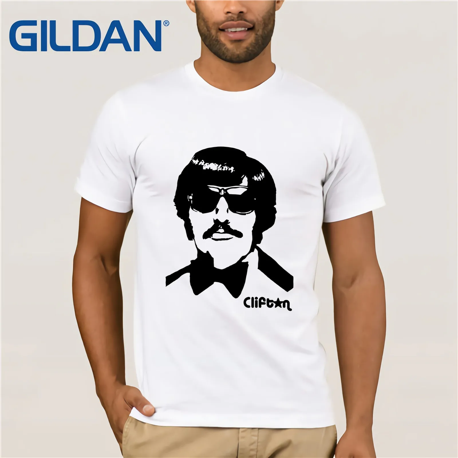Мужская Уличная футболка с коротким рукавом Tony Clifton изображением Человека на