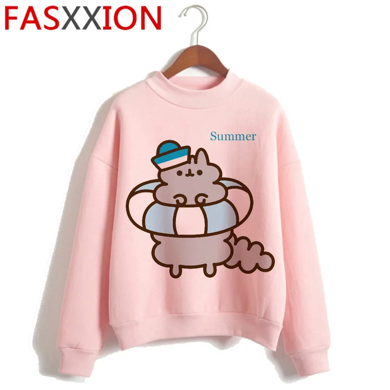 Pusheen Kawaii Harajuku корейский стиль толстовки для женщин Ullzang милый кот 90s Забавный мультфильм толстовка графическая мода толстовка женская - Цвет: H4467