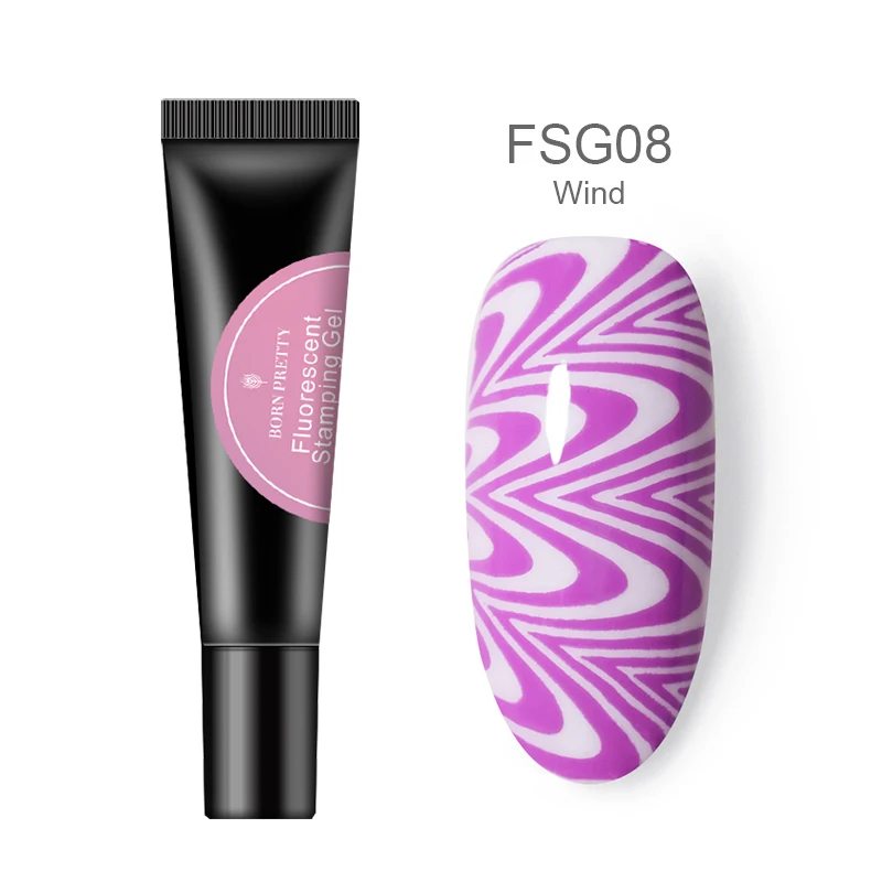 FSG08 BORN PRETTY 8 мл блестящий гель для стемпинга ногтей для стемпинга пластин блестящий порошок замочить от ногтей искусство УФ гель разноцветный лак - Цвет: FSG08