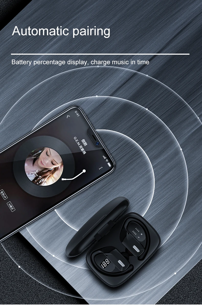 TWS Bluetooth 5 0 Earphones with Charging Box Wireless Earbuds 9D Stereo Sports Waterproof Earbuds Headsets With Microphone