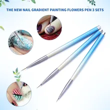 Набор для самостоятельного дизайна ногтей, кисть для рисования, 3 шт, ручка для покраски ногтей, кисть для ногтей, 1018#30