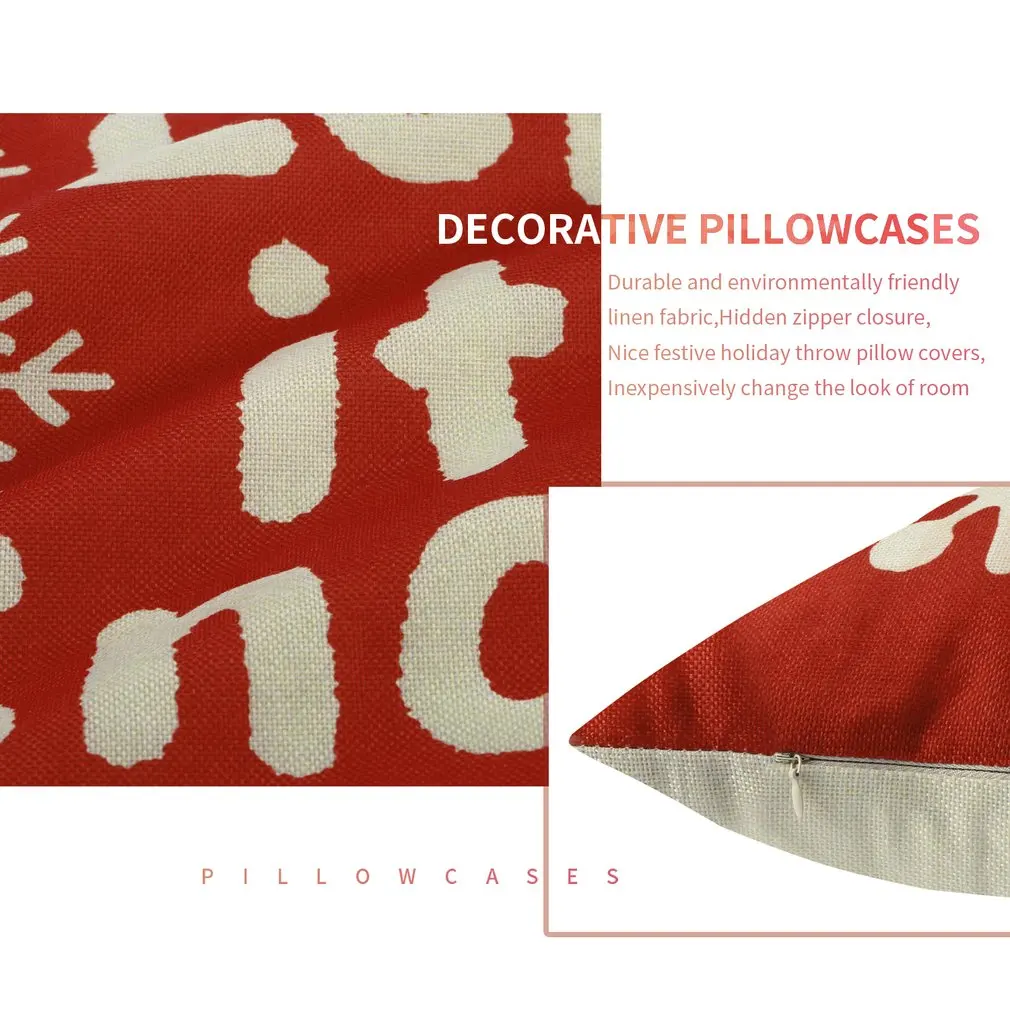 17x17 льняная ткань декоративная подушка для дивана Чехлы с принтом декор наволочки скрытая молния экологически чистые 4 упаковки