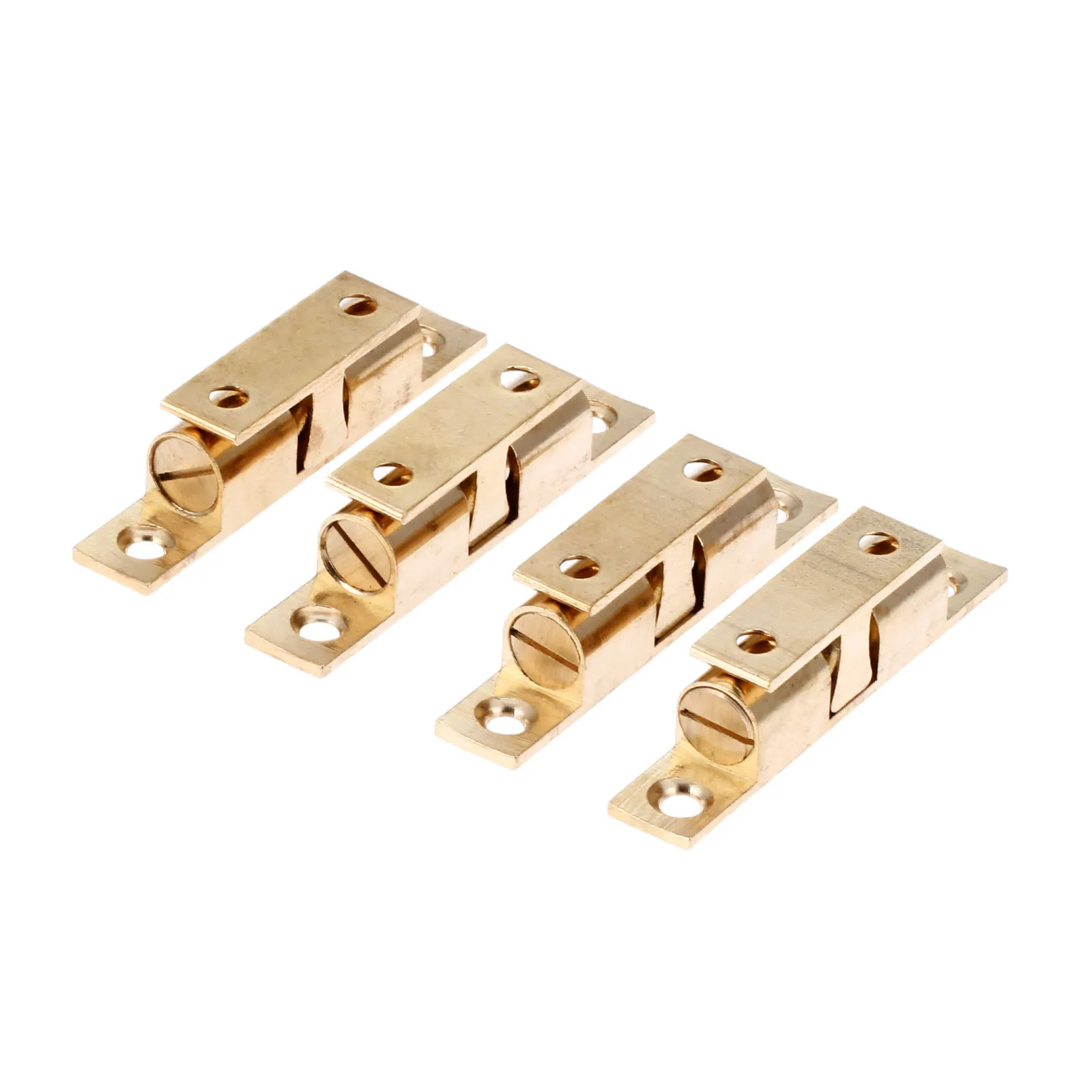 4Pcs 70mm Brass Double Ball Catch Door Latch All Copper Touch Beads Lock Door Spring