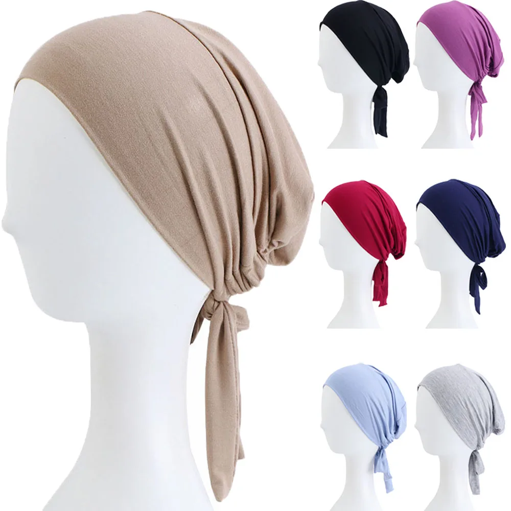 Cappellini Hijab Interni Modali Morbidi Cappellino Turbante Elasticizzato Musulmano Cappellino Islamico Cappellino Cappello Fascia Femminile Turbante 