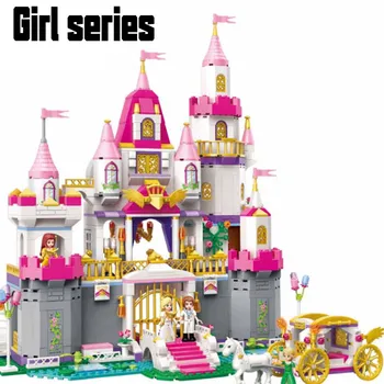 

NEW Building Blocks For Girls Compatible Lepining Friends Gifts Princess Prince Series Castle Palace Models Kid Toys Gift