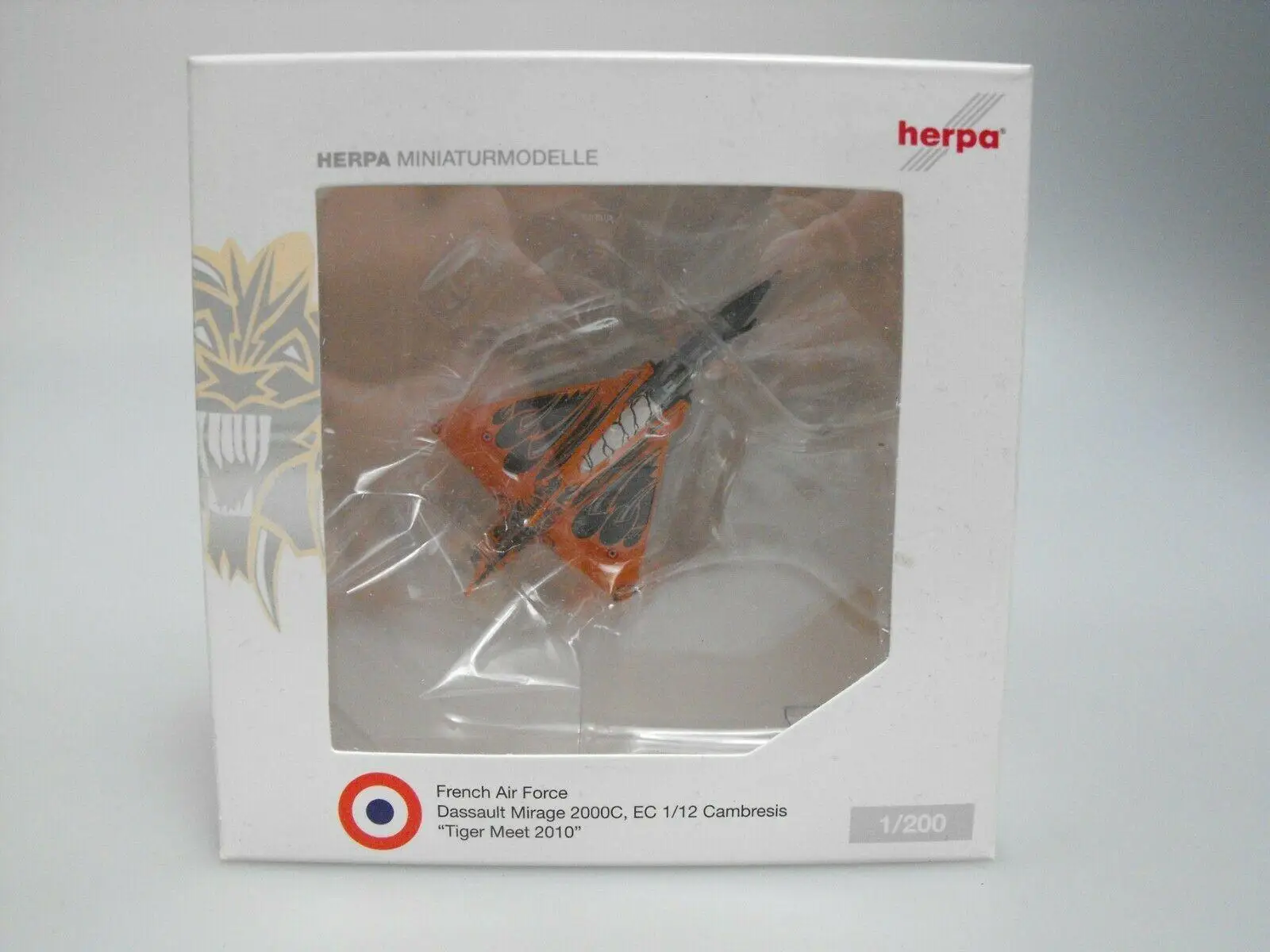 Эрпа французские ВВС dassaft Mirage 2000C, EC 1/12 Cambresis Tiger Meet 2010 1/200 литой под давлением самолет модель самолета