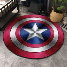 Горячая Распродажа полиэфирный Противоскользящий круглый коврик для компьютерного стула Капитан Америка коврик для гостиной детские коврики для спальни