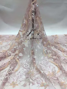 

Lace Multicolor Laminated Embroidered Mesh Lace Fabric African Sequin Lace French Mesh / Gown / Wedding Evening Selected Fabrics