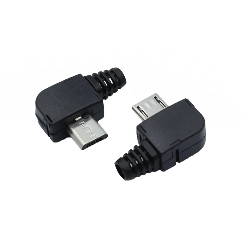 10 компл./лот Micro 5P USB штекер Тип припоя хвост шт.; Штепсель для зарядки 90 градусов