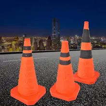 Высокое качество дорожного движения складные дорожные конусы со светоотражающими полосками безопасности конусы дорожного движения