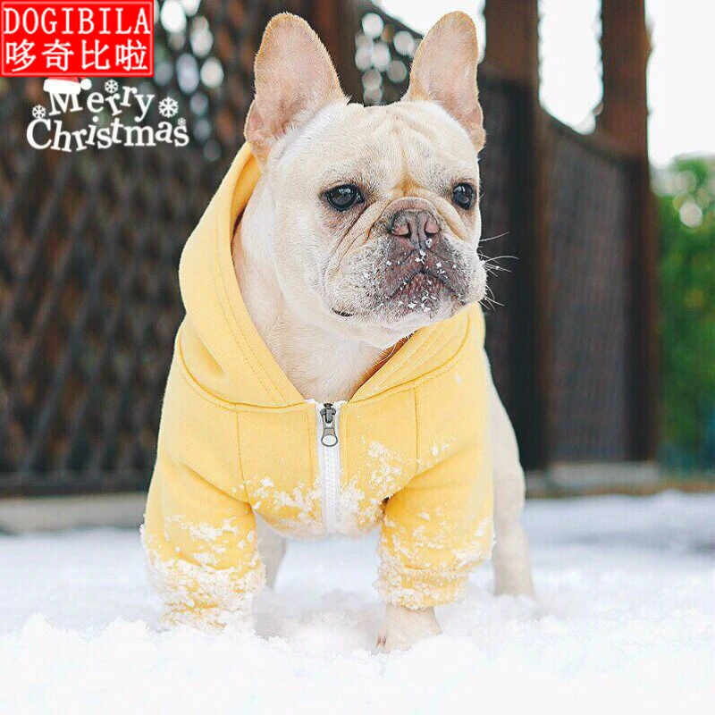 犬用フレンチブルドッグ服 厚手の帽子 セーター 小 中 犬 子犬 コアゴポダルスタイル 防寒着 Bulldog Clothing Poodle Clothessmall Pet Clothing Aliexpress