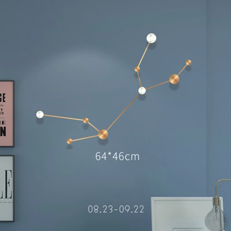 Скандинавский креативный Созвездие дверь за стеной декоративный крючок для гостиной крыльцо уникальная латунная стена для вешания пальто Шарфы ключи