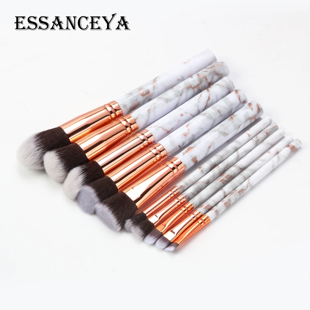 ESSANCEYA, 7/10 шт., набор мраморных кистей для макияжа, основа, пудра, румяна, тени для век, кисть для смешивания, кисти для макияжа, инструменты, косметический набор