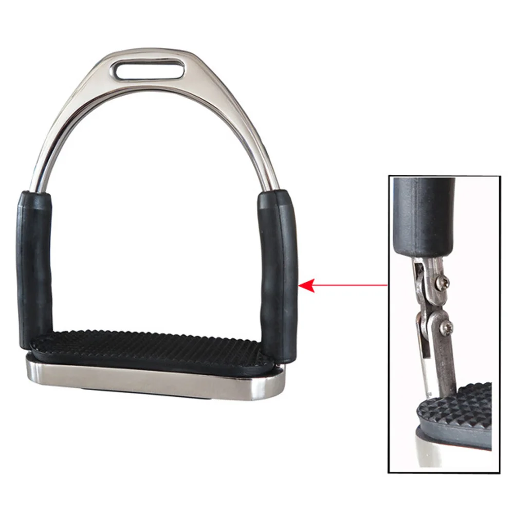 / TOMSHOO 1 Pair Stainless Steel Stirrups Horse Anti-slip Horse Riding Stirrups Horse Equipment Horse Saddle Pedal